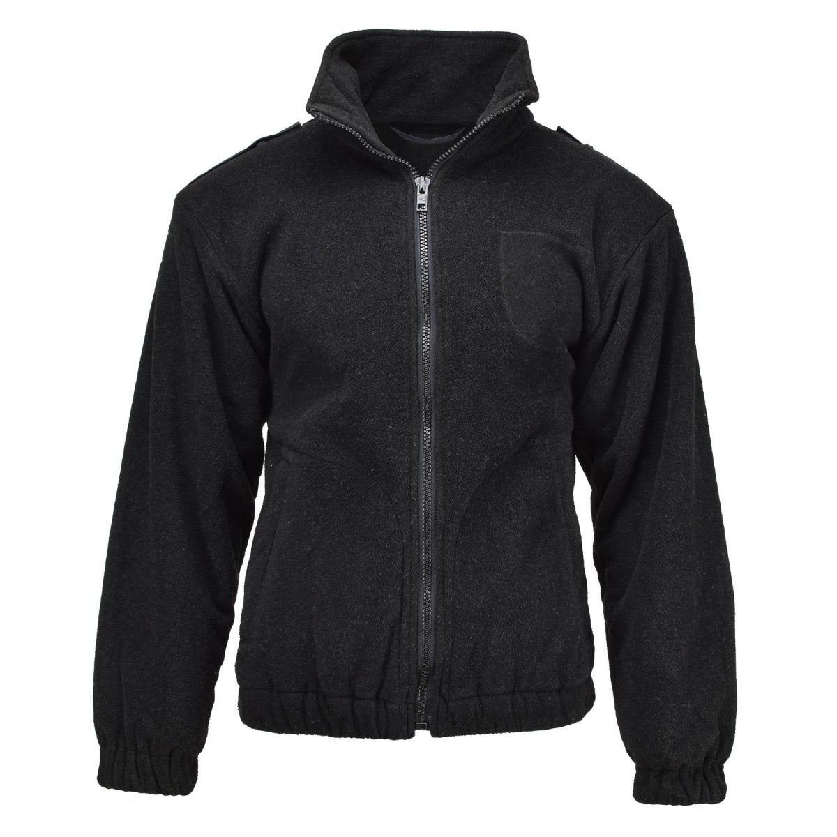 Giacca in pile di polizia militare olandese originale maglione caldo jumper inverno nero