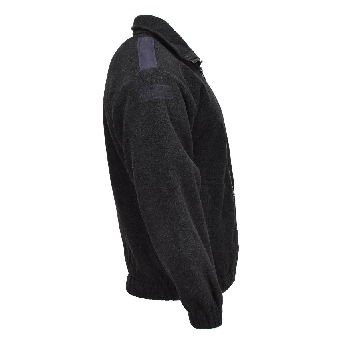 Giacca in pile di polizia militare olandese originale maglione caldo jumper inverno nero