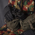 Guanti da combattimento tattici militari olandesi originali Protezione in pelle Nero