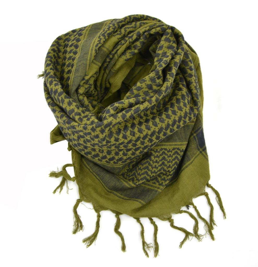 Sciarpa Shemagh tattica militare olandese originale in cotone traspirante color oliva