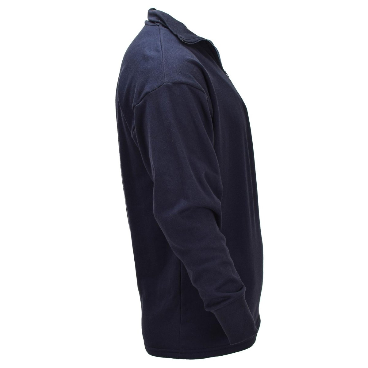 Canottiera termica originale militare olandese manica lunga chiusura mezza zip Blu