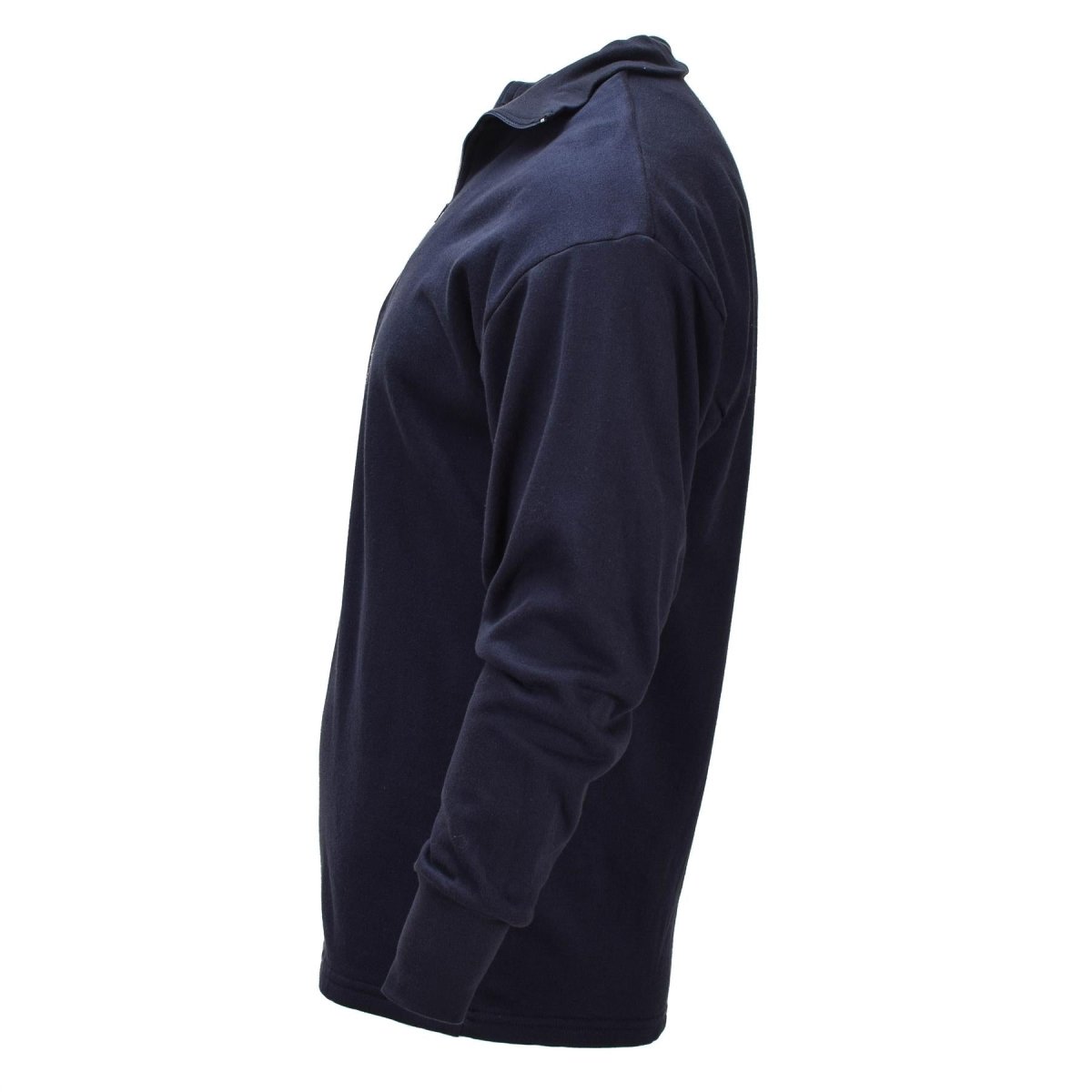 Canottiera termica originale militare olandese manica lunga chiusura mezza zip Blu