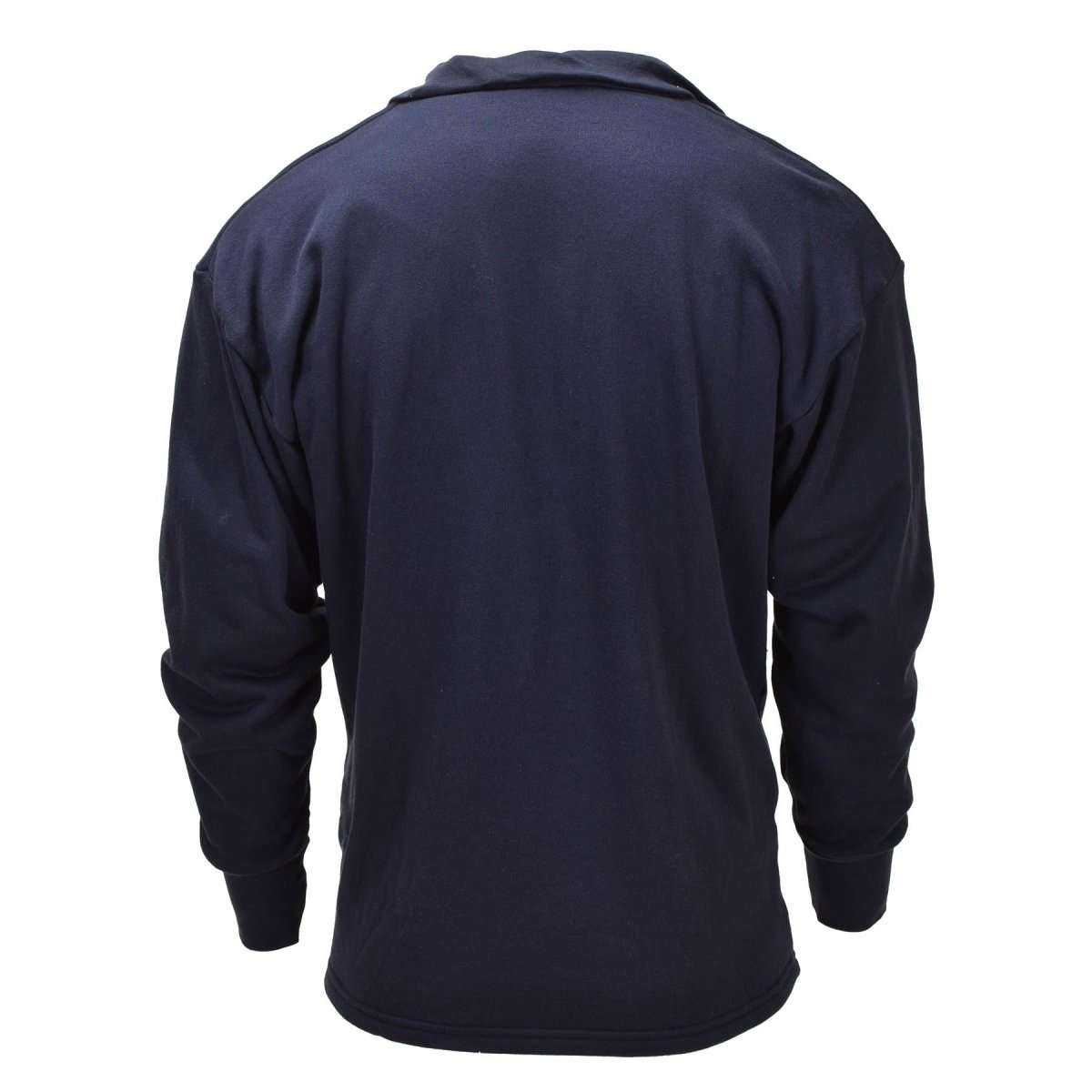Canottiera termica originale militare olandese manica lunga chiusura mezza zip Blu