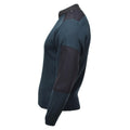 Maglione Troyer militare olandese originale a coste lavorato a maglia con zip a un quarto verde petrolio