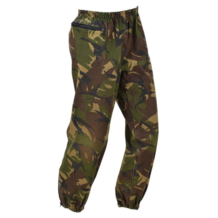 Pantaloni impermeabili militari originali olandesi con elastico in vita DPM Woodland Camo - GoMilitar
