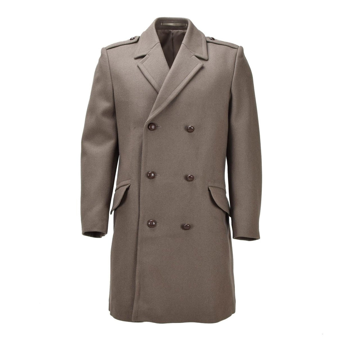 Cappotto originale in lana militare olandese, doppio petto, edizione militare, color kaki