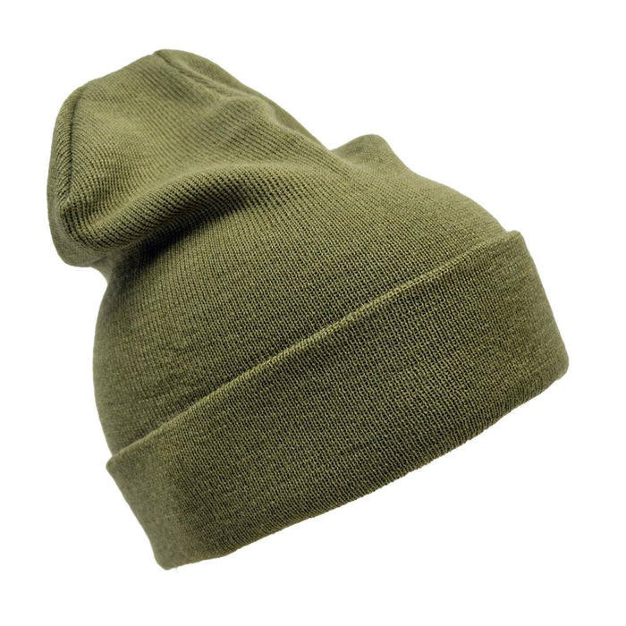 Cappello invernale originale militare olandese WoolGuard Roll Top Beanie in lana verde - GoMilitar