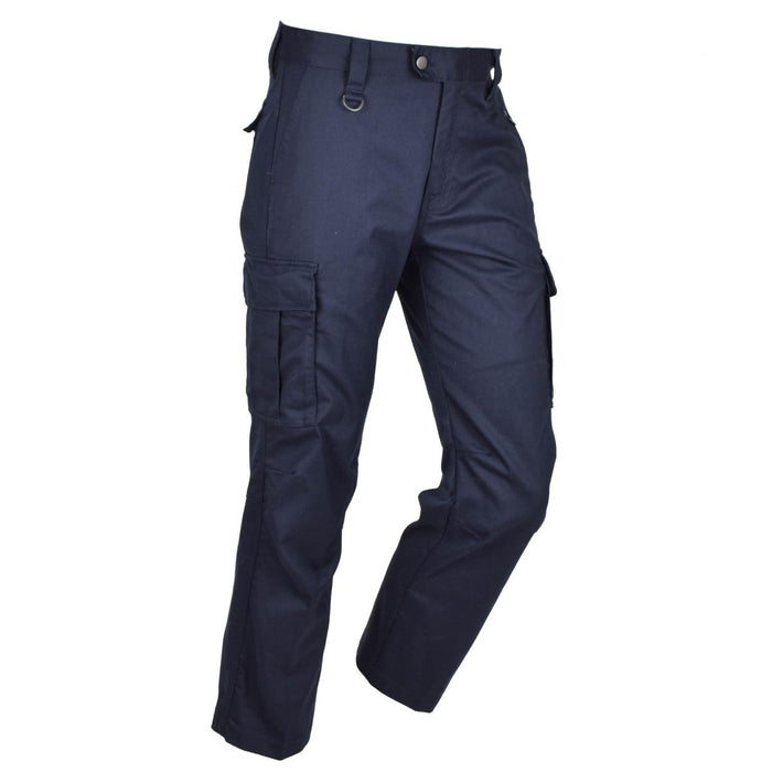 Pantaloni da lavoro militari olandesi originali da uomo sulle ginocchia rinforzate tasche cargo blu - GoMilitar