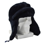Cappello invernale originale della polizia olandese, paraorecchie ripiegabili, fronte rinforzata, blu