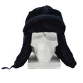 Cappello invernale originale della polizia olandese, paraorecchie ripiegabili, fronte rinforzata, blu