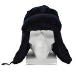 Cappello invernale originale della polizia olandese, paraorecchie ripiegabili, fronte rinforzata, blu