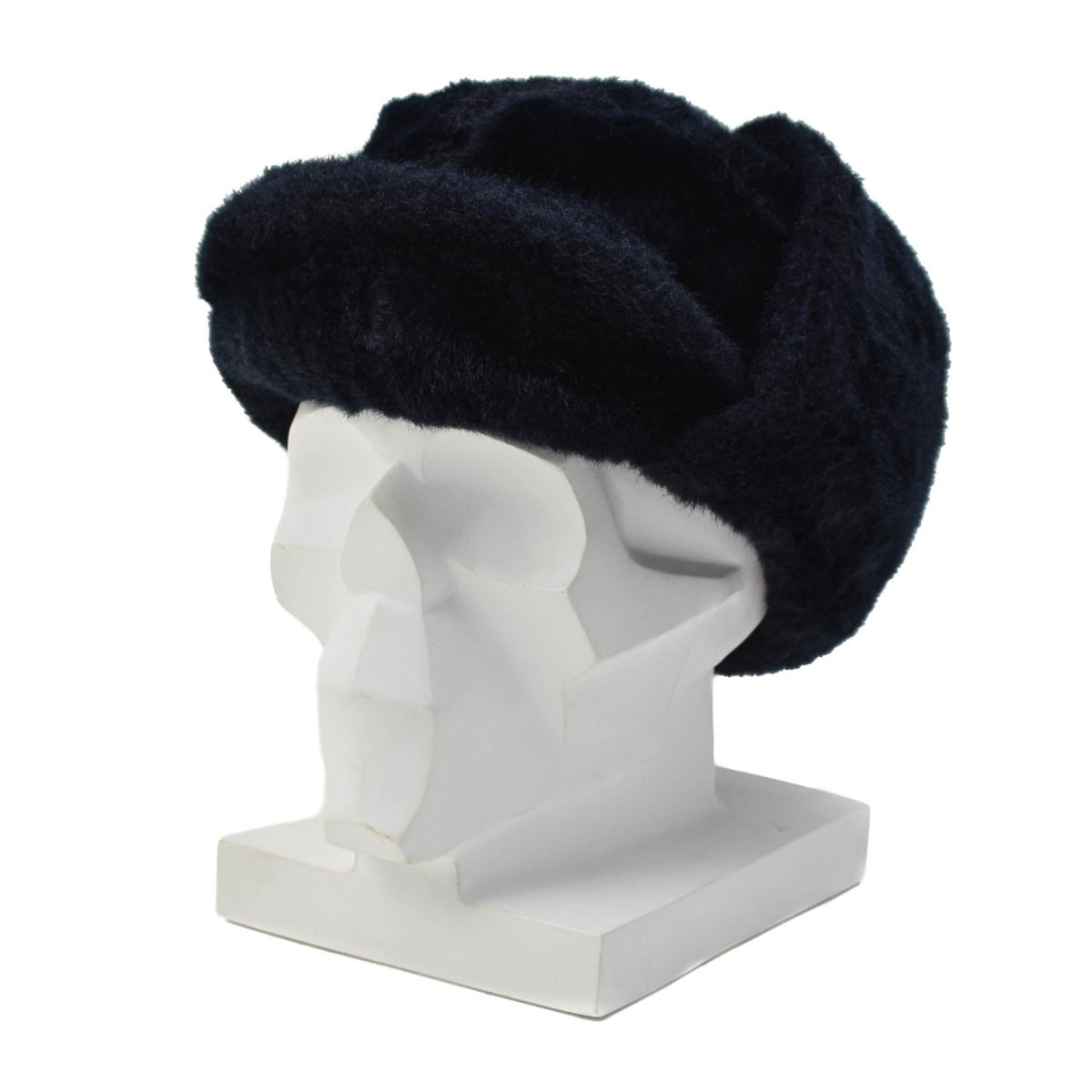 Cappello invernale originale della polizia olandese, paraorecchie ripiegabili, fronte rinforzata, blu