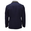 Cappotto militare VM originale della Germania dell'Est doppio petto vintage blu