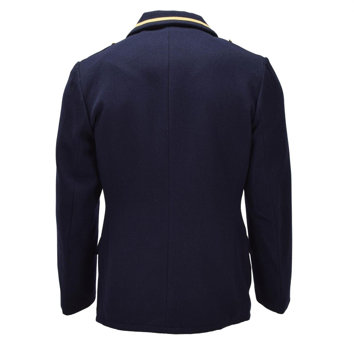 Cappotto militare VM originale della Germania dell'Est doppio petto vintage blu