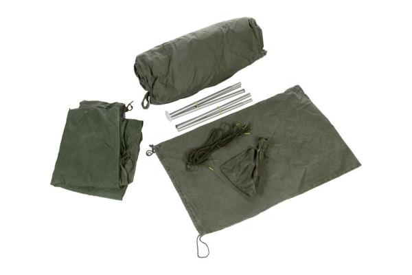 Tenda da campeggio originale dell'esercito francese doppiotetto per ricovero da campo all'aperto oliva