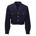 Giacca originale dell'esercito francese M47 IKE in lana chiusura con bottoni vintage blu