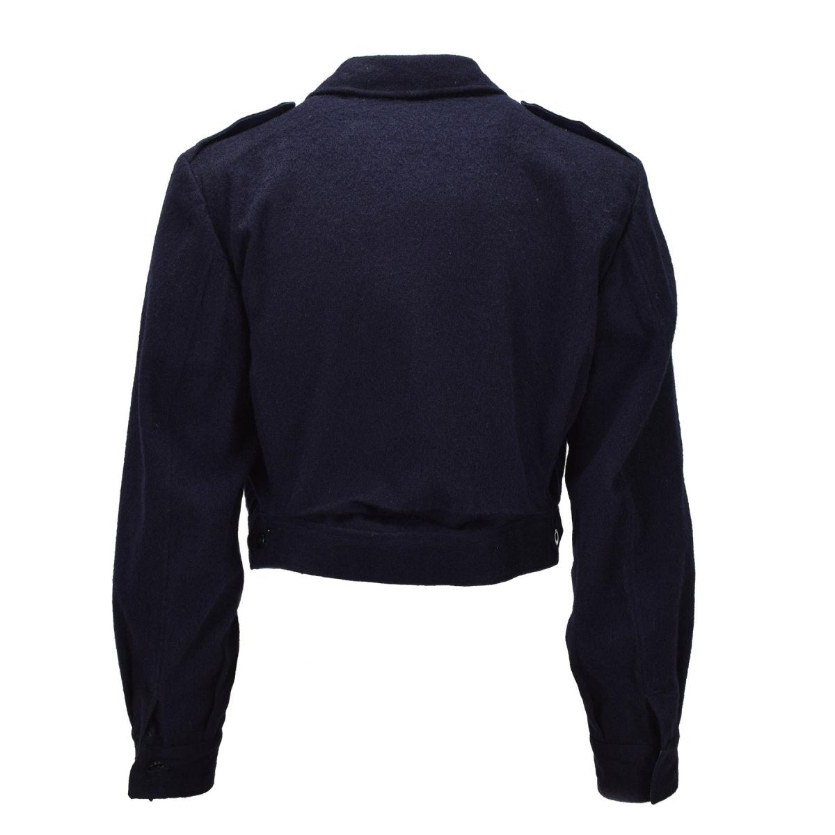 Giacca originale dell'esercito francese M47 IKE in lana chiusura con bottoni vintage blu