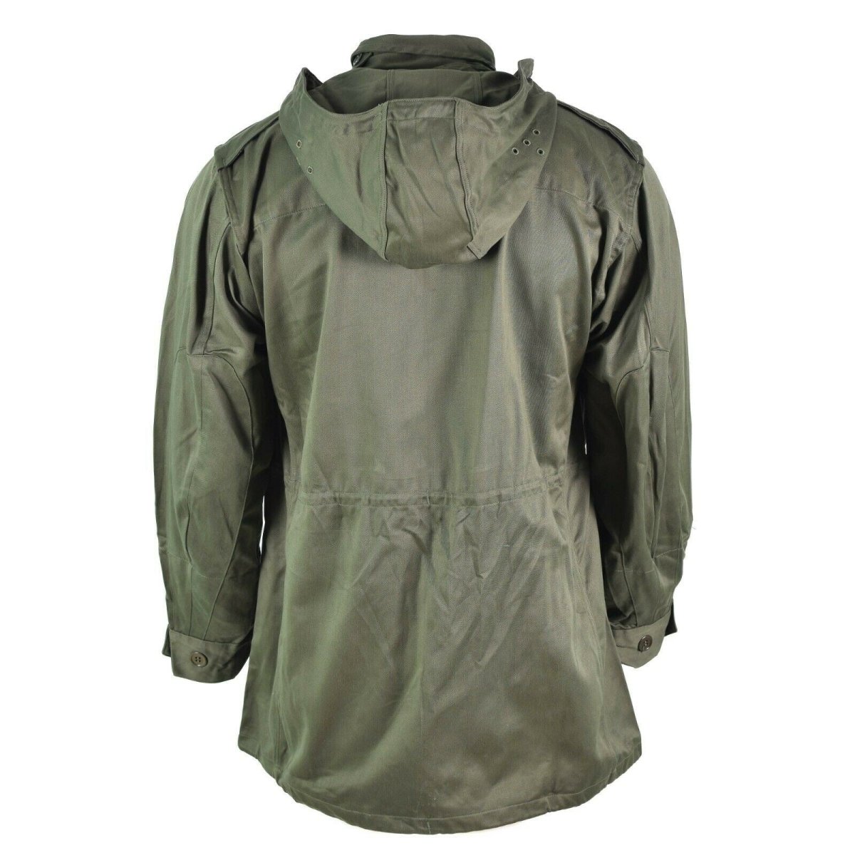 Army Olive Olive Obsigna di Osole Osticamento di olive francese Combattina con cappuccio militare con cappuccio.