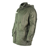 Army Olive Olive Obsigna di Osole Osticamento di olive francese Combattina con cappuccio militare con cappuccio.