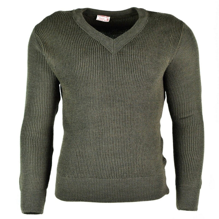 Maglione originale dell'esercito francese Jumper Chlorofibre V - collo in lana - GoMilitar
