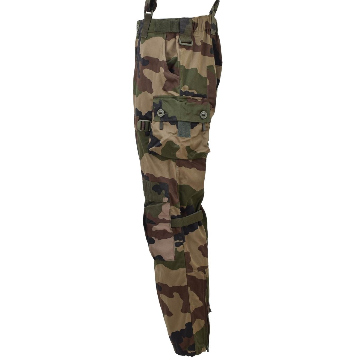Pantaloni da combattimento militari francesi originali Felin F4 Bretelle durevoli CCE Camo