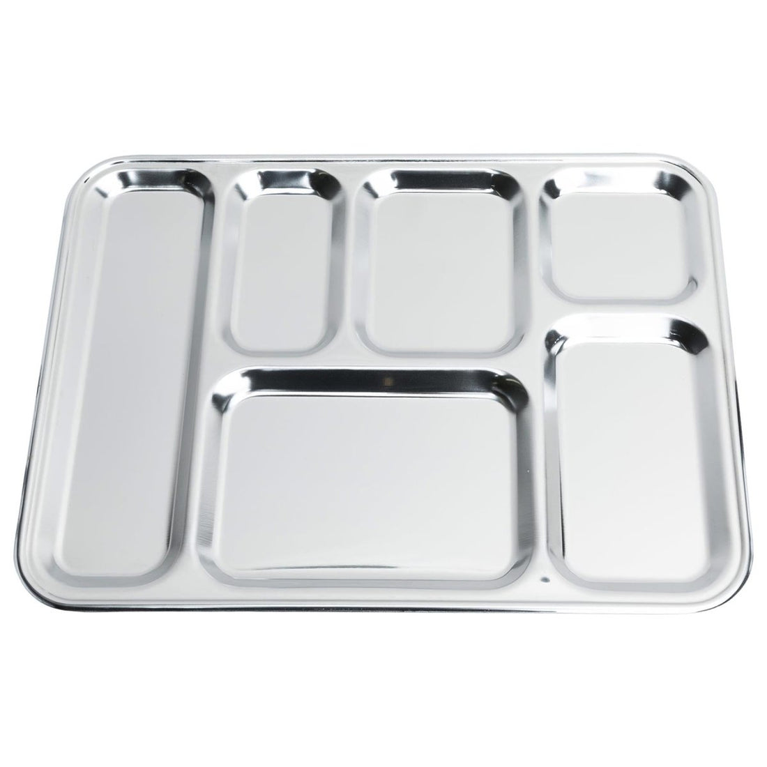 Originale French Military Food Tray inossidabile in acciaio in acciaio Food Sala di Messa di mensa Nuovo