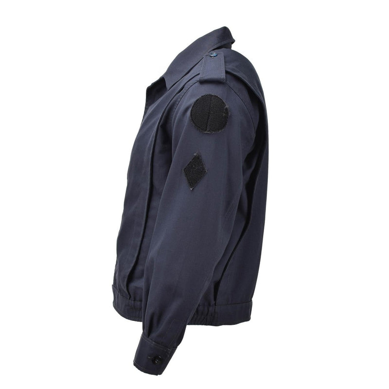 Giacca militare francese originale Alpine truppe uniforme da campo in cotone blu solido