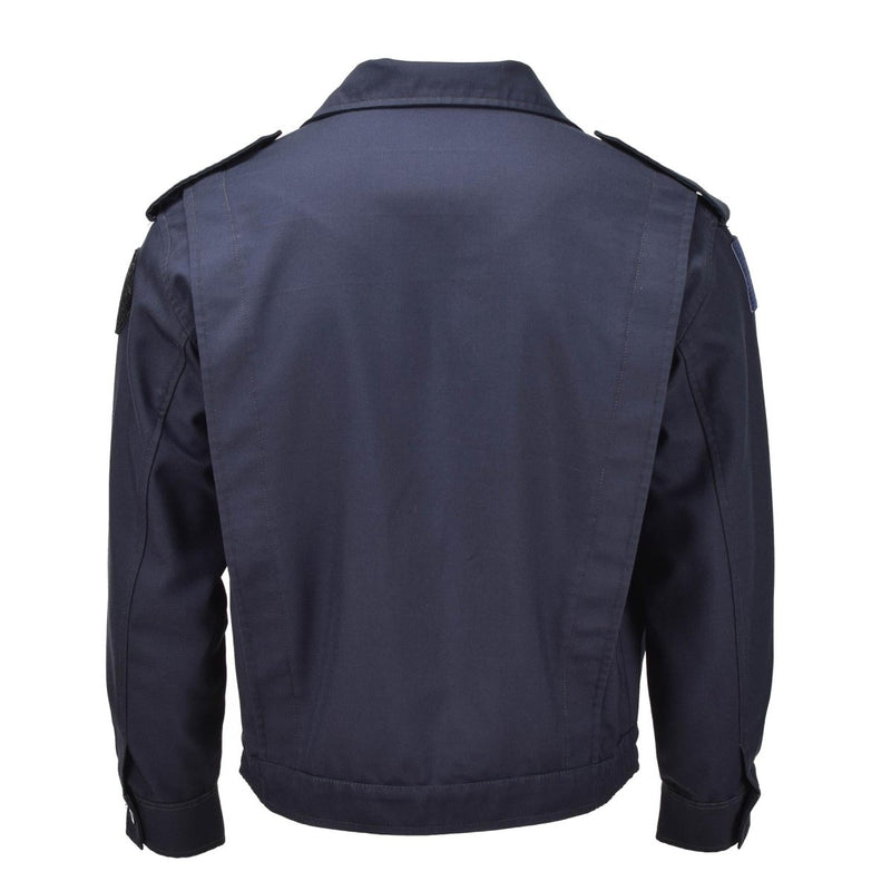 Giacca militare francese originale Alpine truppe uniforme da campo in cotone blu solido