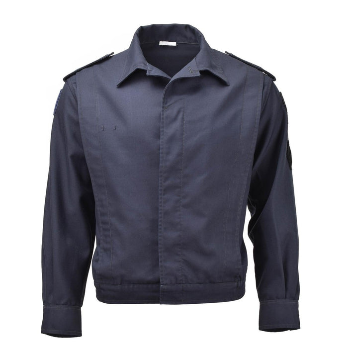 Giacca militare originale francese uniforme da campo delle truppe alpine in cotone tinta unita blu - GoMilitar