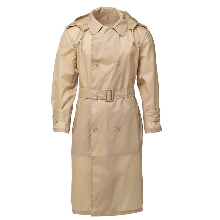 Cappotto lungo impermeabile militare kaki originale militare francese impermeabile NUOVO - GoMilitar