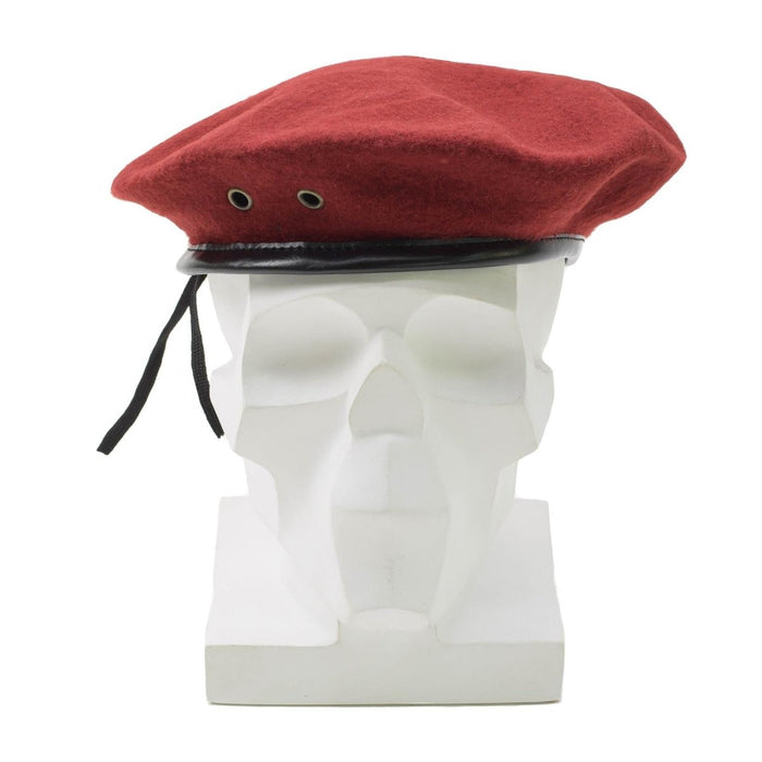 Berretto rosso originale militare francese da uomo in lana leggera dell'esercito forza NUOVO - GoMilitar