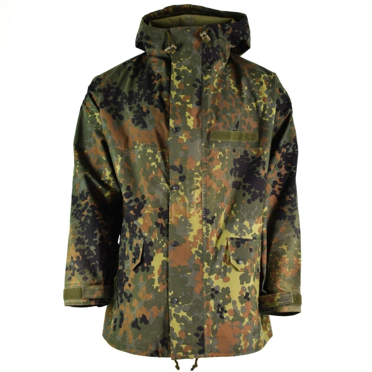 Giacca da campo dell'esercito tedesco originale Goretex Flecktarn Waterproof Rain Gear Parka