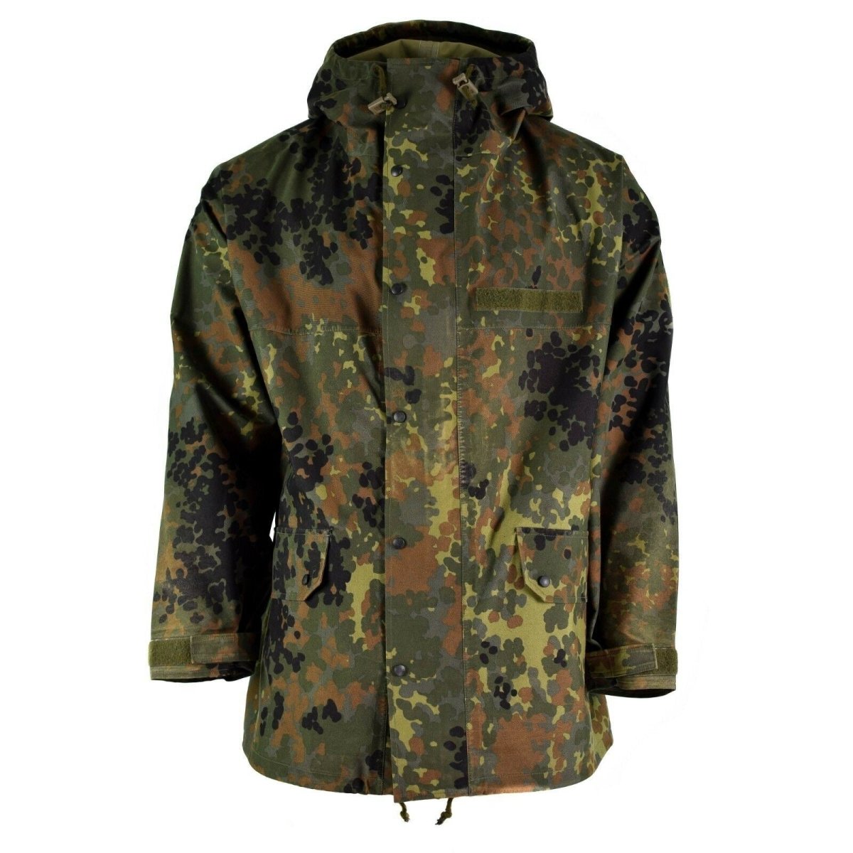 Gucca da campo dell'esercito tedesco originale Goretex Flecktarn Waterproof Rain Parka Nuovo