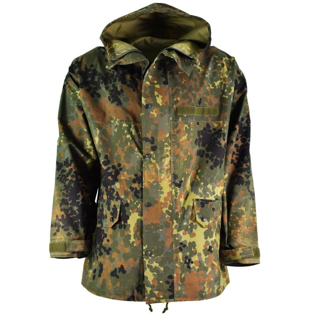Gucca da campo dell'esercito tedesco originale Goretex Flecktarn Waterproof Rain Parka Nuovo