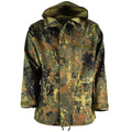 Gucca da campo dell'esercito tedesco originale Goretex Flecktarn Waterproof Rain Parka Nuovo