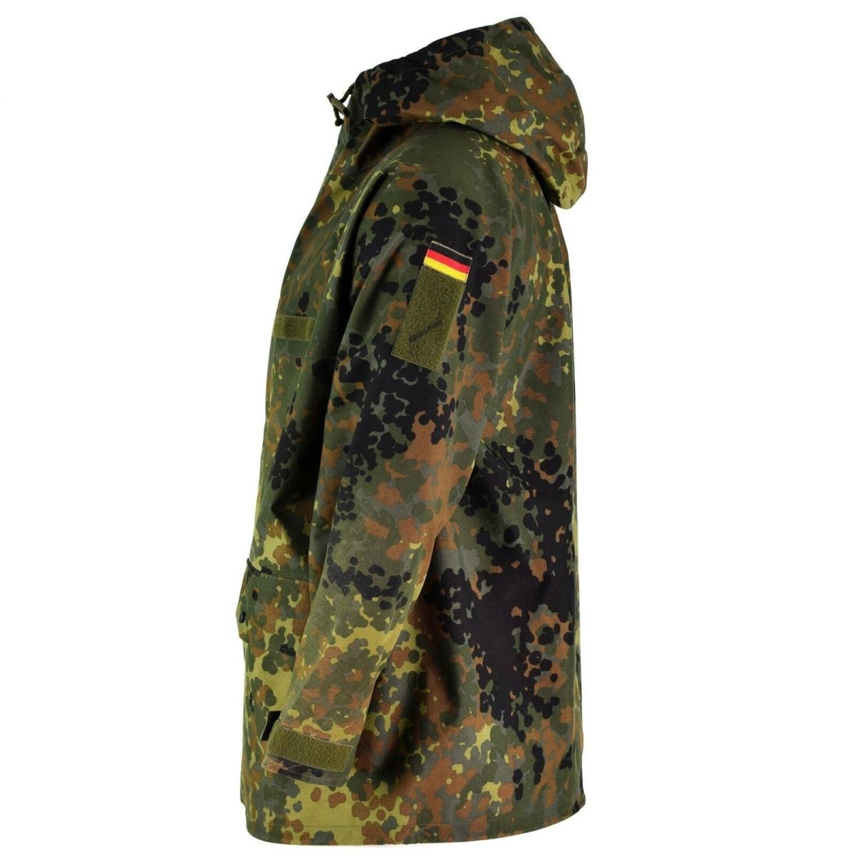 Gucca da campo dell'esercito tedesco originale Goretex Flecktarn Waterproof Rain Parka Nuovo
