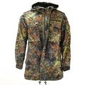 Giacca da campo dell'esercito tedesco originale Parka Issumi militare Flecktarn Camo W Liner