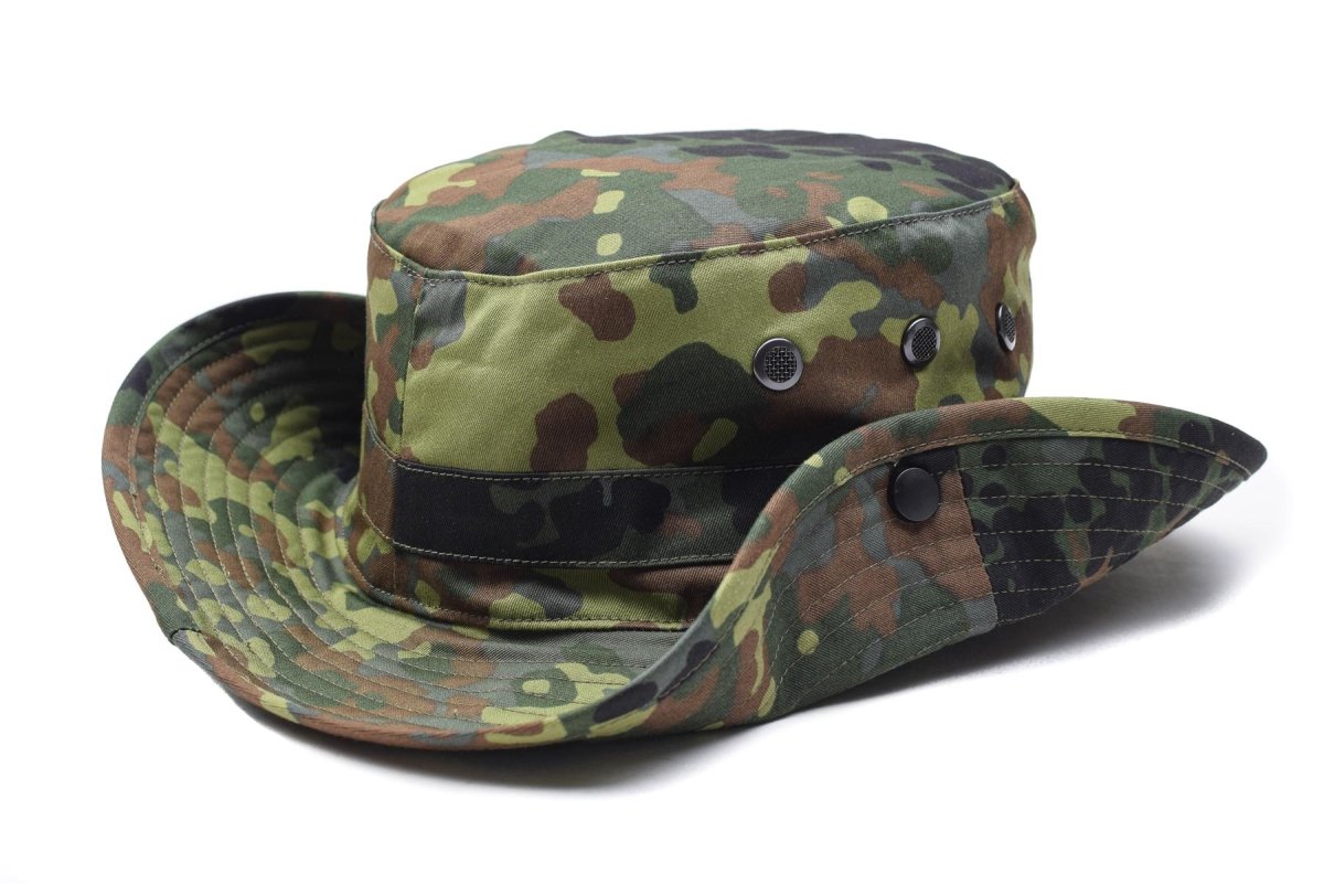 Originale Army German Army Flecktarn Cappello Boonie Camping Hunting Outdoor Summer Cap New
