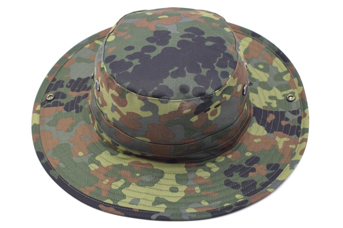 Originale Army German Army Flecktarn Cappello Boonie Camping Hunting Outdoor Summer Cap New