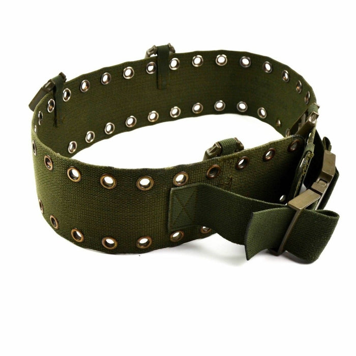 Cintura tattica originale dell'esercito tedesco con occhielli in metallo e robusta fibbia per uso intensivo all'aperto e in combattimento