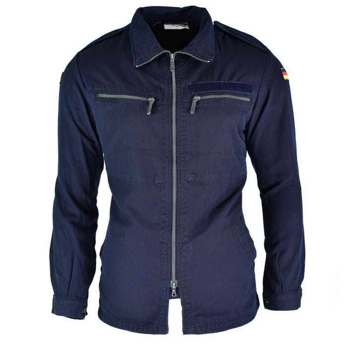 Giacca originale dei Marines dell'esercito tedesco blu navy con cerniera in aramide resistente al fuoco - GoMilitar