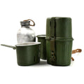 Kit da pasticcio originale dell'esercito tedesco, borraccia per borraccia, bottiglia d'acqua, pentole, esercito