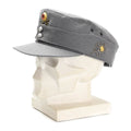 Original Erizzino tedesco Cap di montagna militare Gebirgsjäger grigio con badge floreale