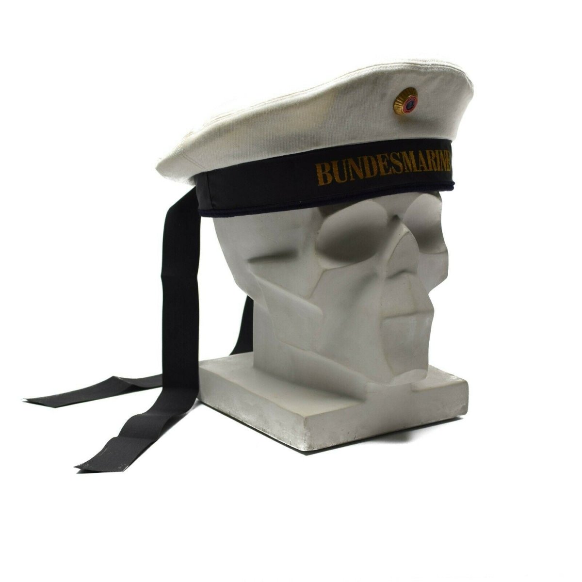Cappello originale della Bundesmarine della Marina dell'esercito tedesco bianco