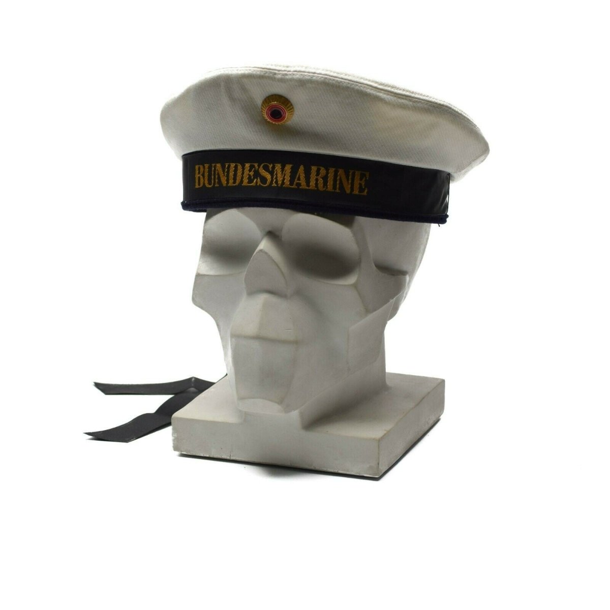 Cappello originale della Bundesmarine della Marina dell'esercito tedesco bianco