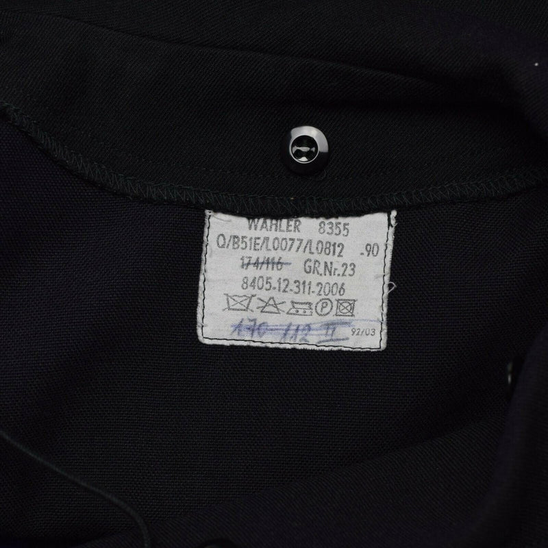 Original German army navy middy shirt long sleeves blue naval military sailors - GoMilitar