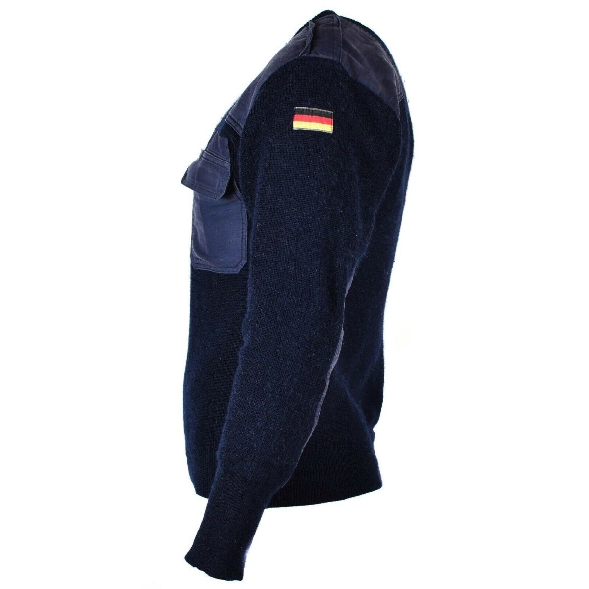 Originale German Pullover Pullover Commando Jumper Blue Navy Magione di lana militare