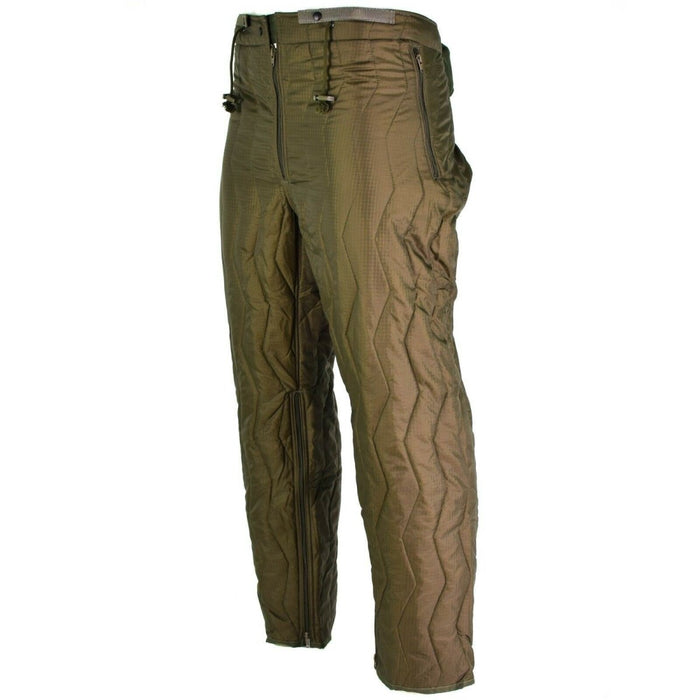 Pantaloni trapuntati originali dell'esercito tedesco fodera interna scaldino termico invernale OD - GoMilitar