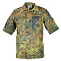 Shirt dell'esercito tedesco originale Zippato con zip Flecktarn COMBATTO COMBATTO BW ESERCITÀ