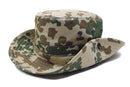 Original German military tropical camo boonie hat with wide brim and ventilation for sun protection and outdoor use